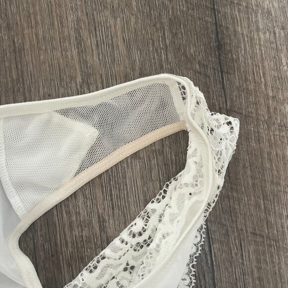 Lou Belle De Lou Sheer Lace Brief in White Size Small NWT - Picture 6 of 6